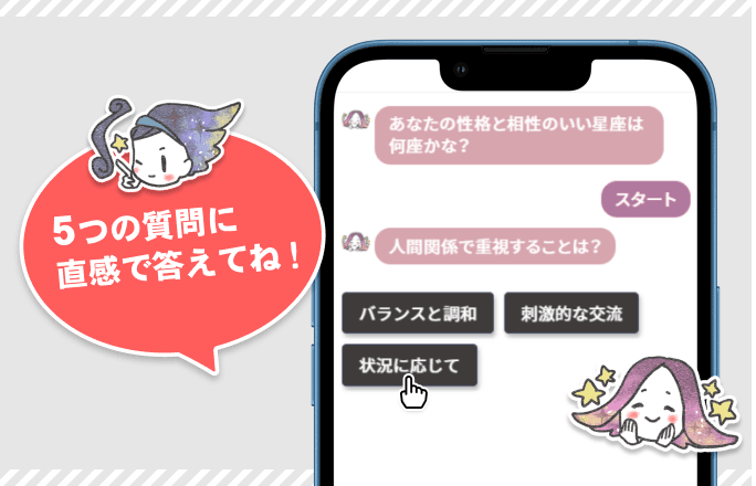 【てんびん座×性格】星座相性診断イメージ